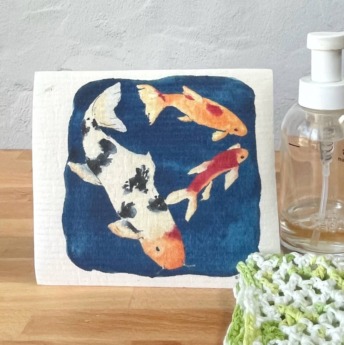 Koi Garden Swedish Dishcloth