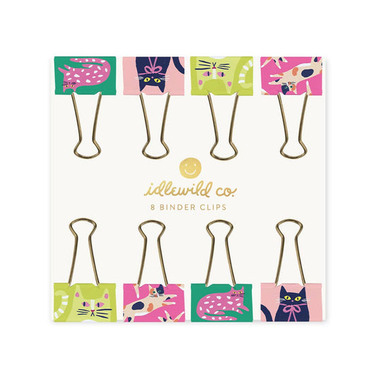 Colorful Cats Binder Clips