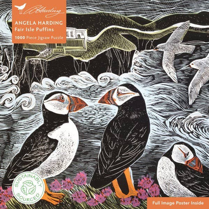 Angela Harding: Fair Isle Puffins 1000 Piece Puzzle