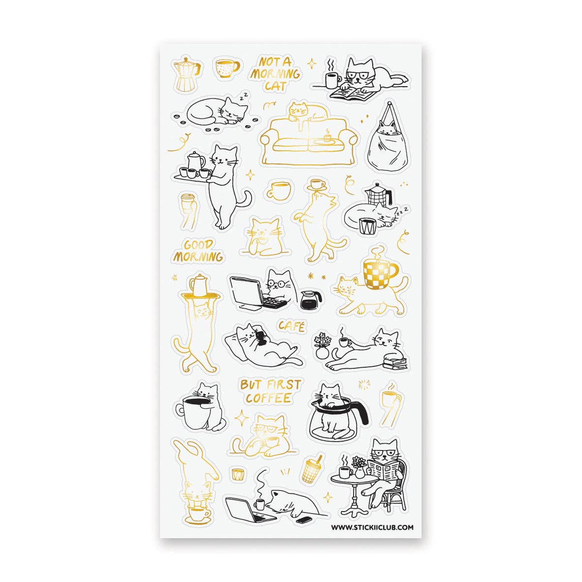 Purr, Pour, Repeat Sticker Sheet