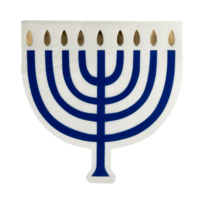 Menorah Gold Foil Luncheon Napkins