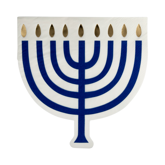 Menorah Gold Foil Luncheon Napkins