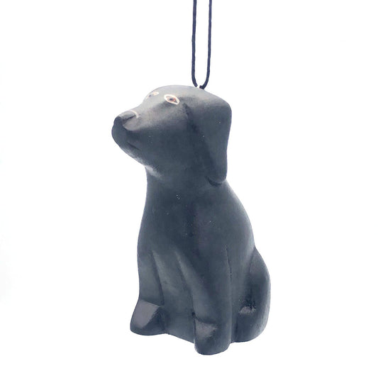 Black Pup Balsa Ornament