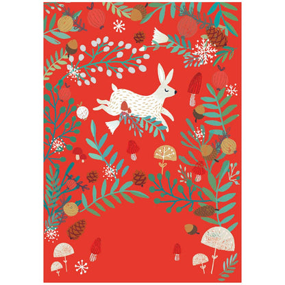 Animal Wreath Advent Calendar Card