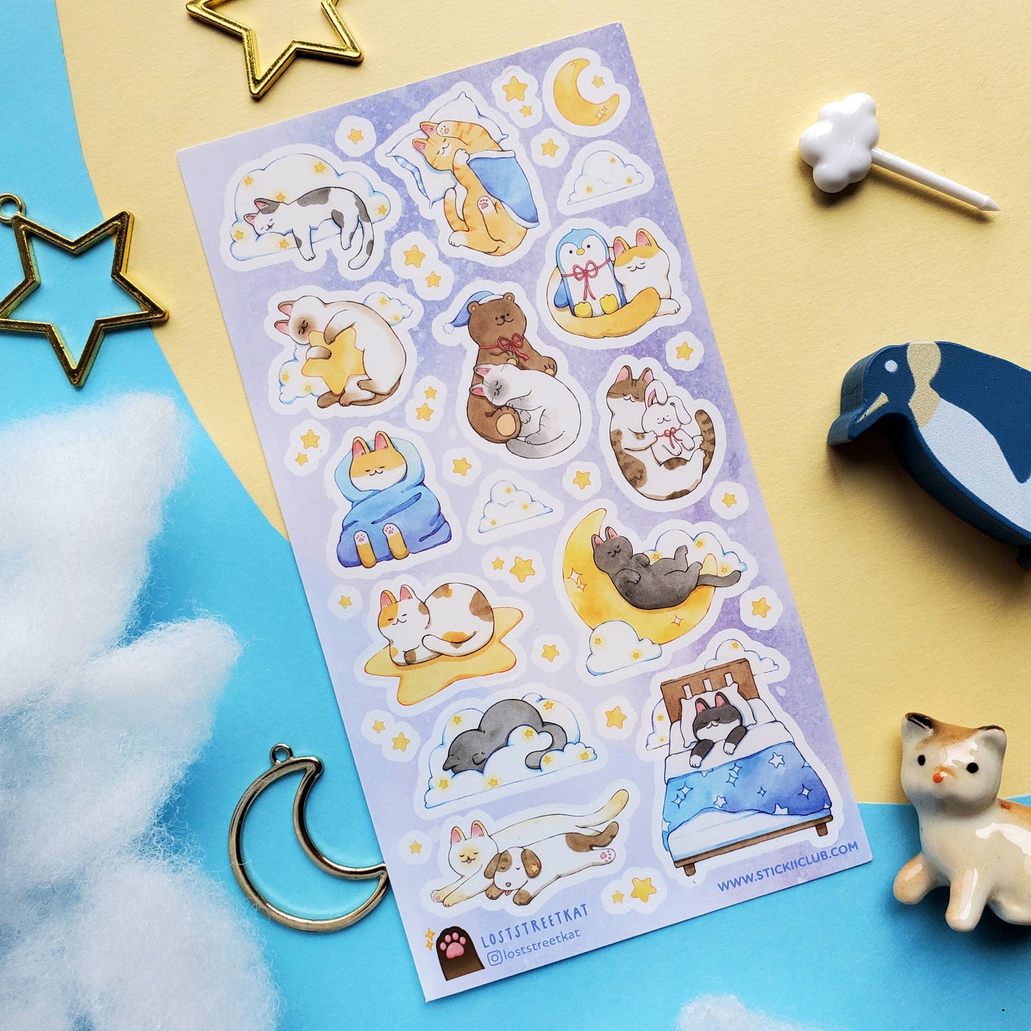 Kitties in Dreamland Sticker Sheet