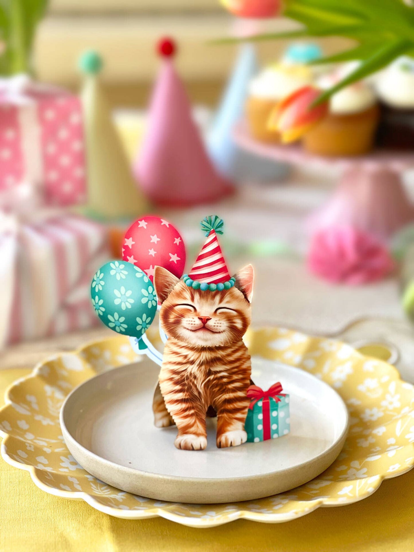 Kitten Party Birthday Pop-Up Card