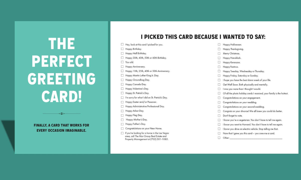 The Perfect Greeting Card Birthday Card