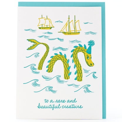Sea Monster Birthday Card