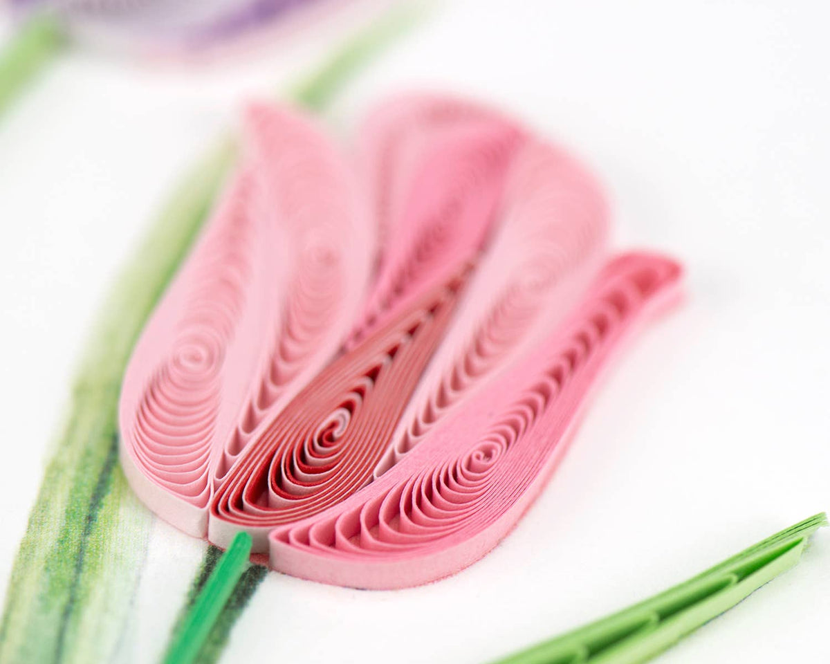 Quilled Colorful Tulips Card