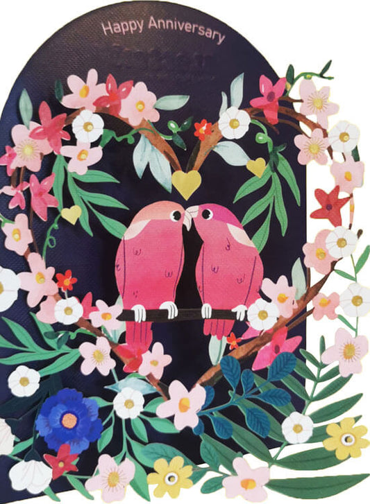 Sweetheart Love Birds Anniversary Card