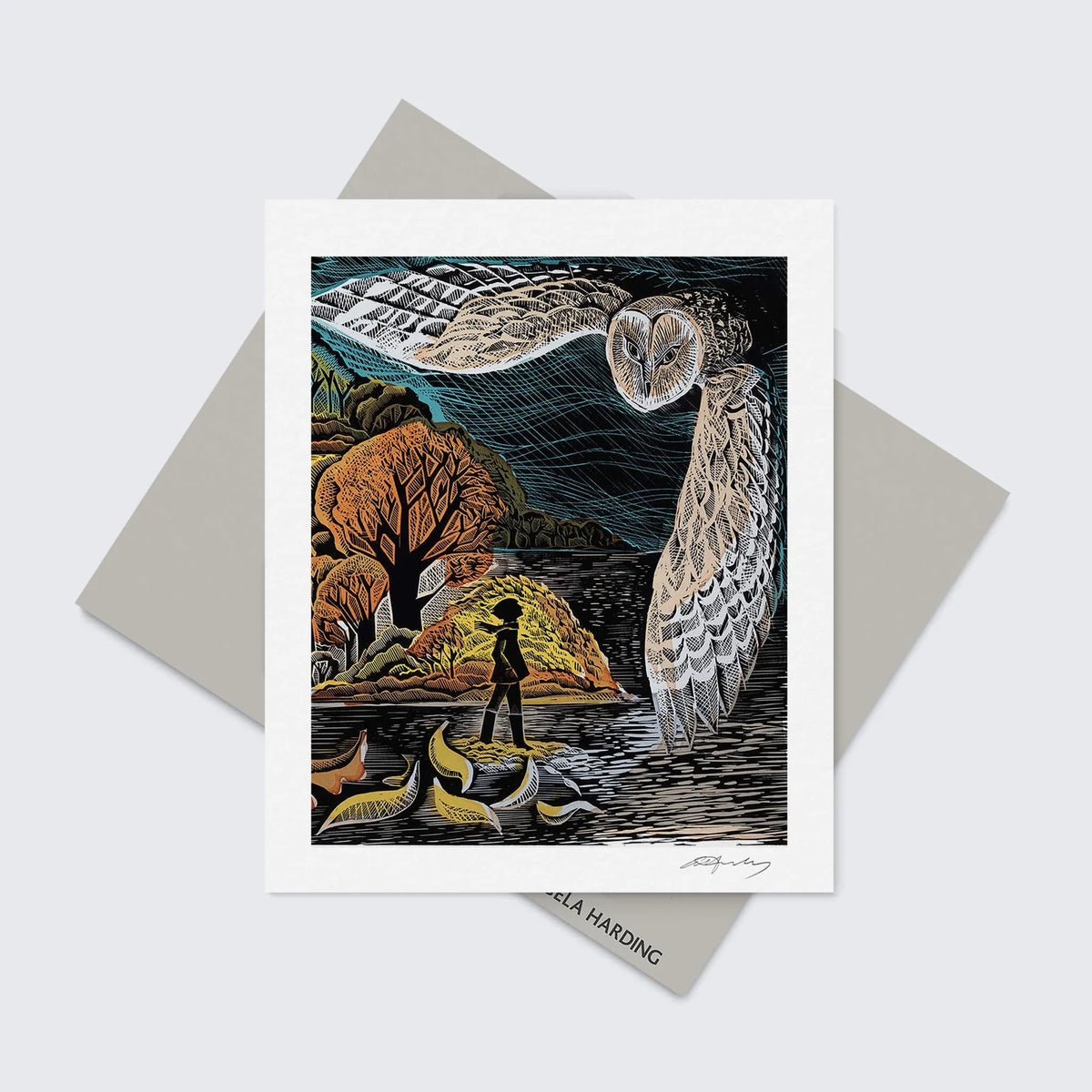 October Owl Blank Card