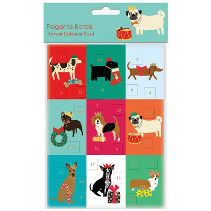Festive Dog Advent Calendar Holiday Card