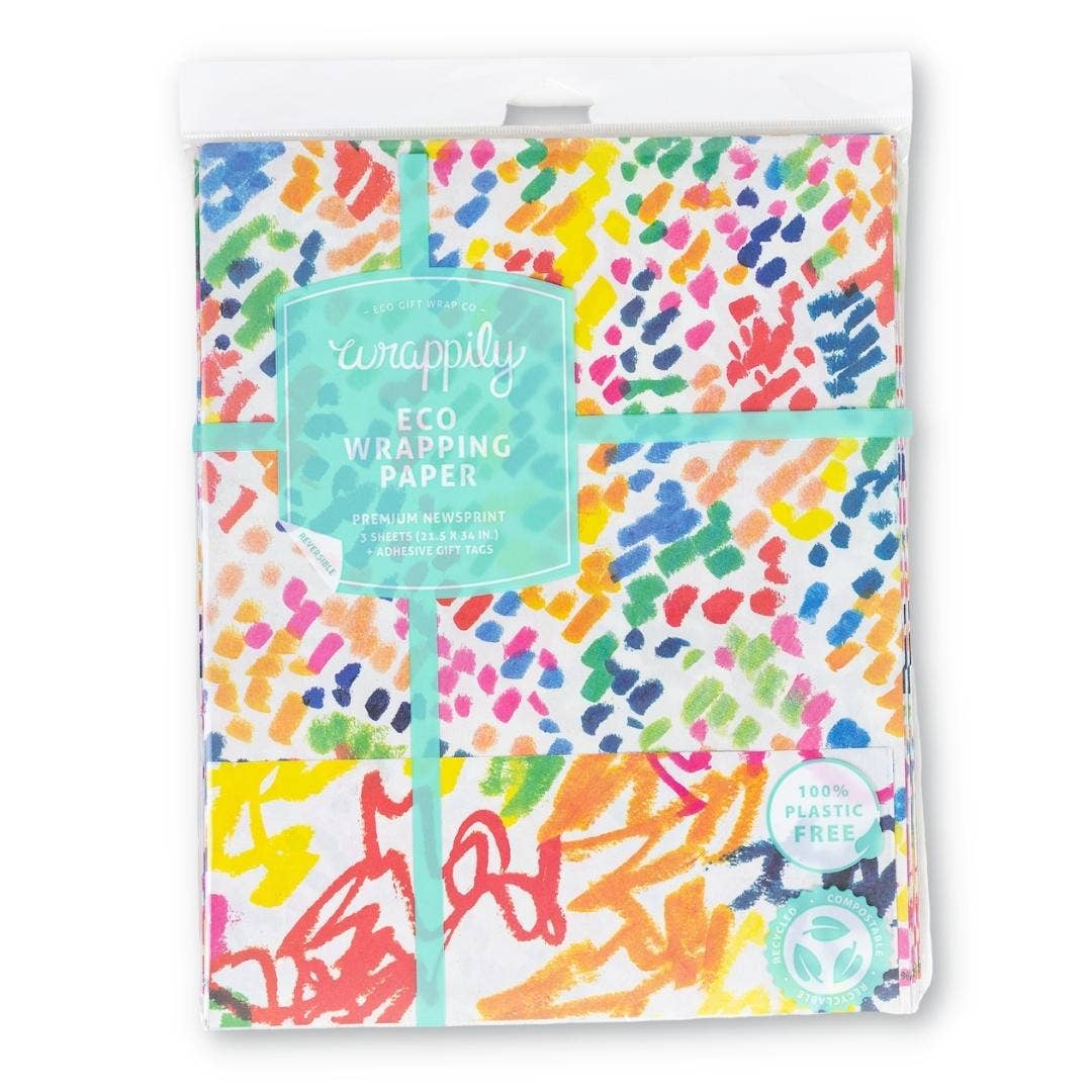 Funfetti Squiggles Party Reversible Eco-Wrap