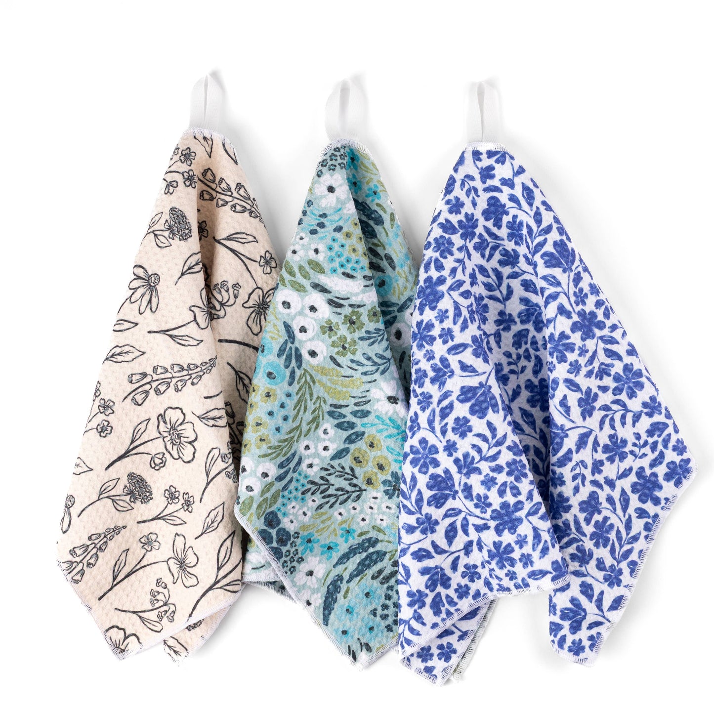 Winter Tones Microfiber Kitchen Towels, Set of 3