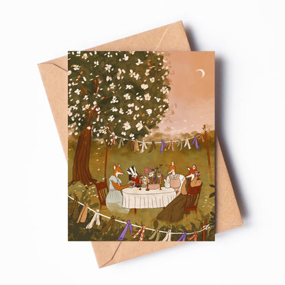 Garden Tea Party Blank Card