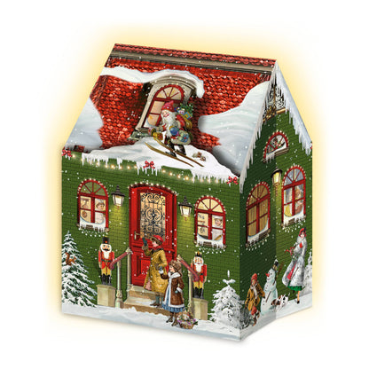 Mini Christmas House Lanterns Advent Calendar Card