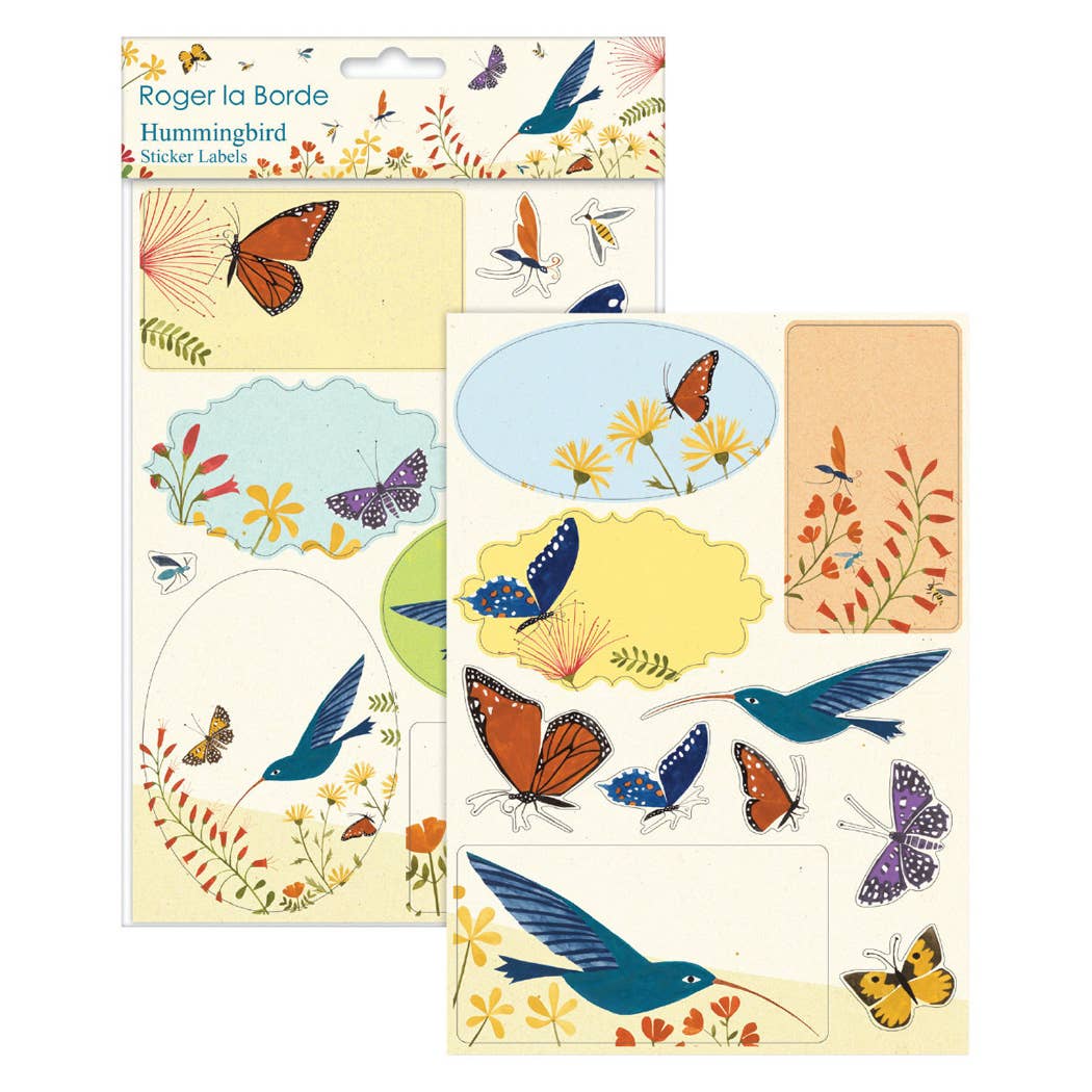 Hummingbird Sticker Label Sheets