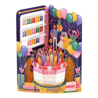 3D Pop-Up Swing Celebrations Birthday Card