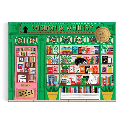 Wisdom & Whimsy Bookshop Foil Puzzle - 1000pc