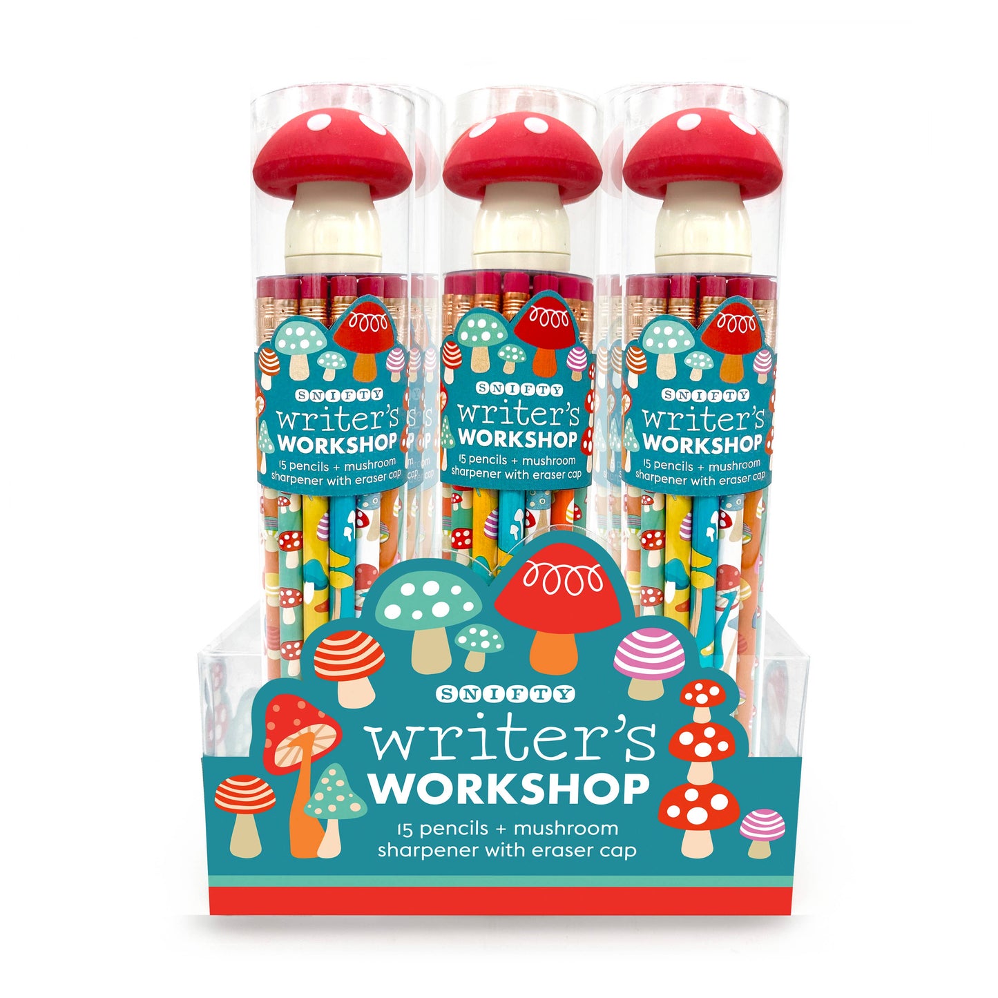 Writer's Workshop: Mushroom Pencils and Sharpener Set