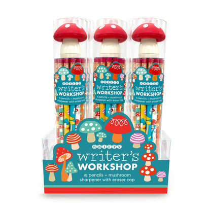 Writer's Workshop: Mushroom Pencils and Sharpener Set