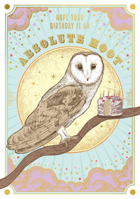 Owl Hoot Birthday Card