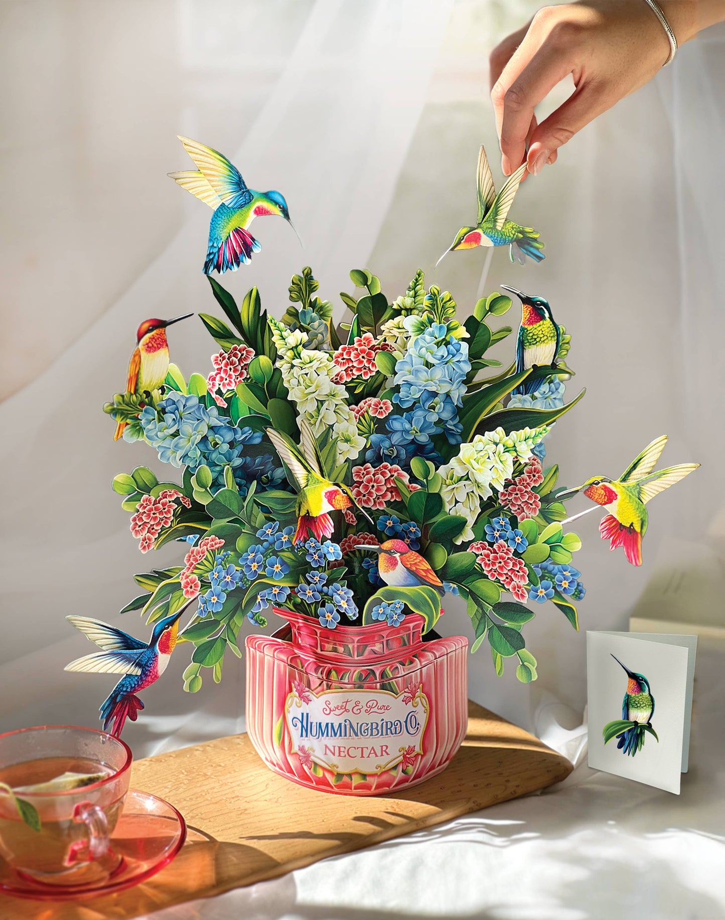 Hummingbird Oasis Blank Pop-Up Card