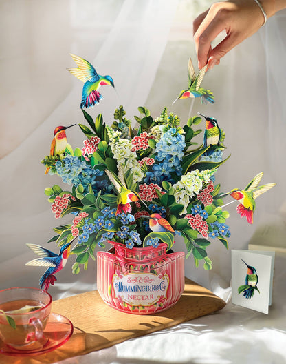 Hummingbird Oasis Blank Pop-Up Card
