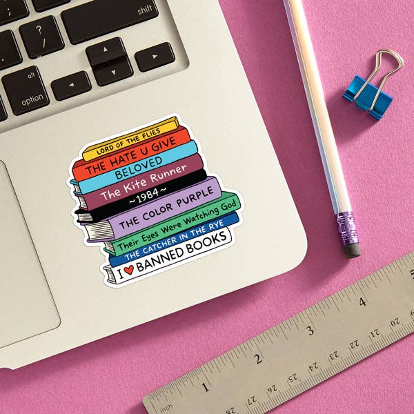 Banned Books Vinyl Sticker