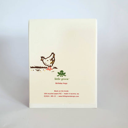 Hug Chicken Birthday Card