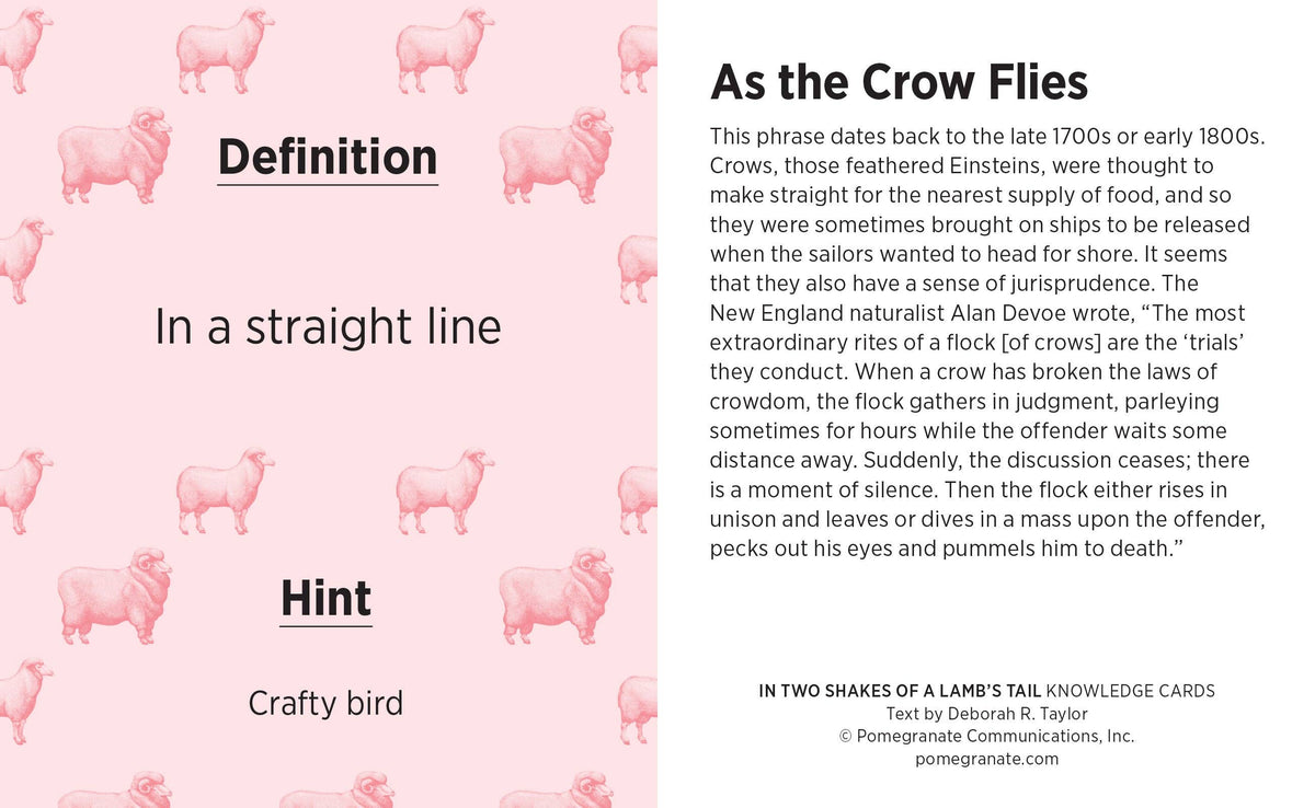 In Two Shakes of a Lamb's Tail: A Quiz Deck of Curious Sayings Knowledge Cards