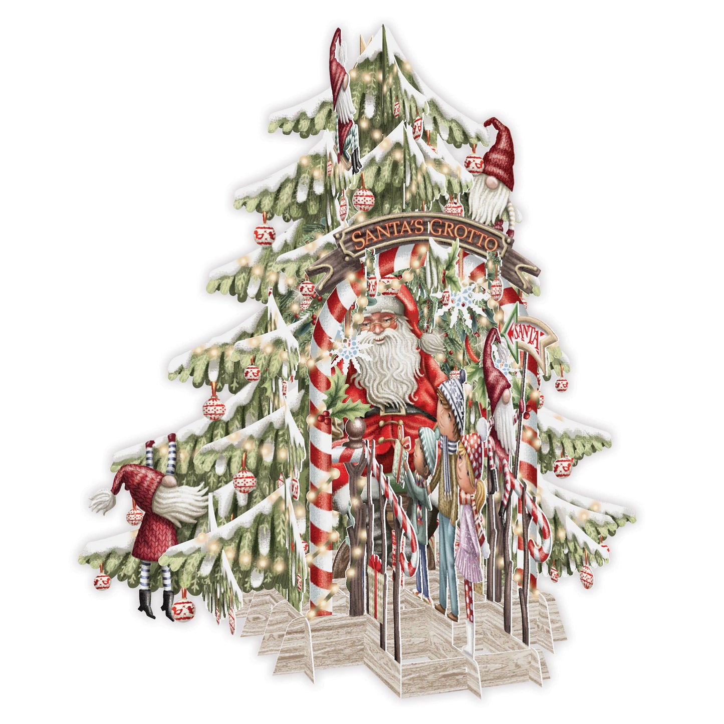 3D Pop-Up Santa’s Forest Grotto Holiday Card