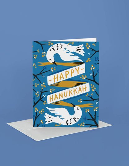 Doves Hanukkah Card