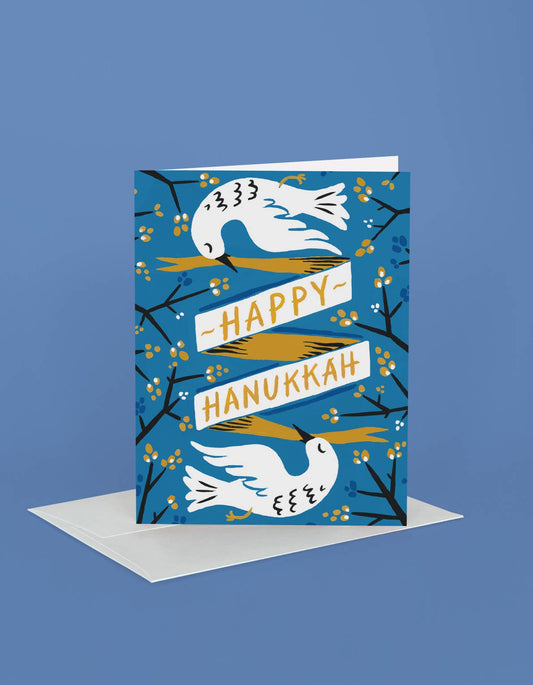 Doves Hanukkah Card