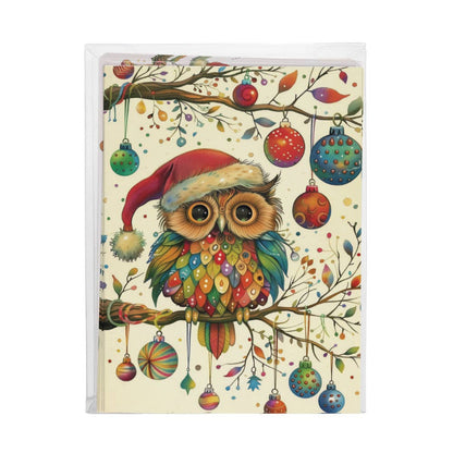 Owl Ornaments Boxed Holiday Cards