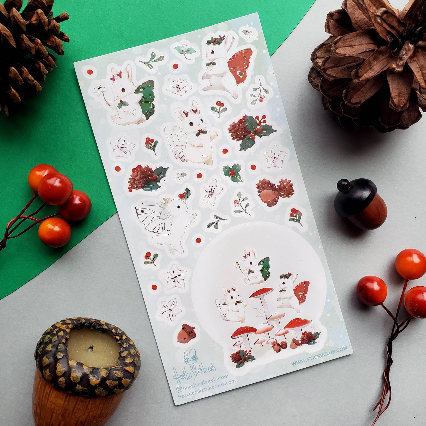 Winter Bunnerflies Sticker Sheet