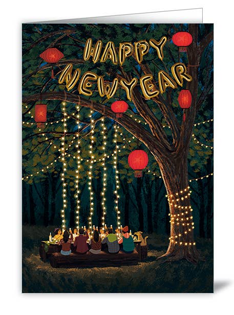 Happy Gathering New Year Card