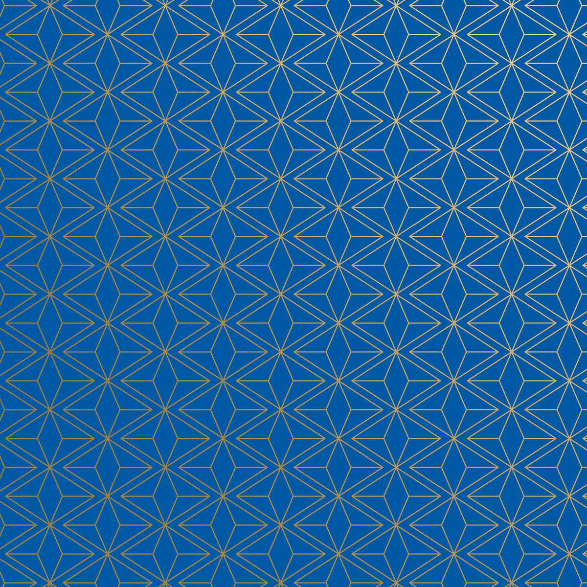 Gold Blue Geo Gift Wrap Paper, 2 Rolls