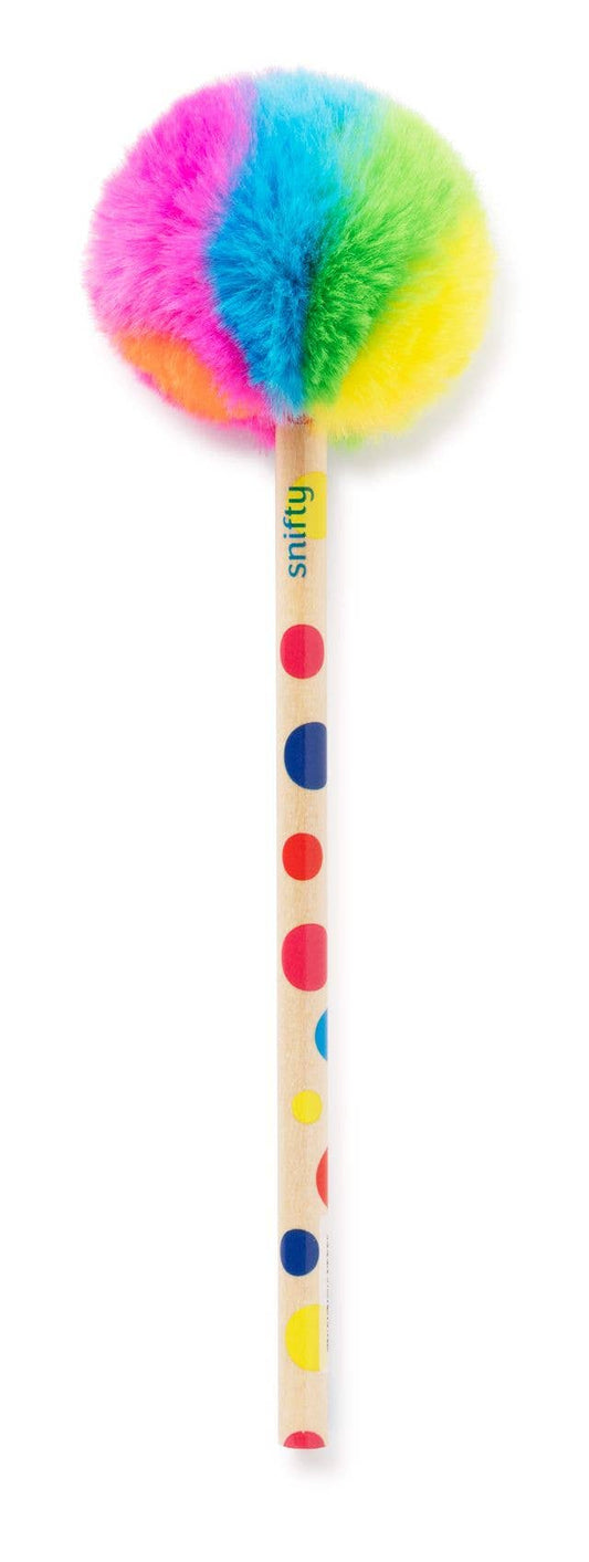 Rainbow Pom Pom Pencil