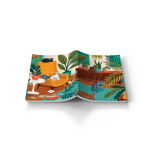 Cats Up To No Good Soft Touch Layflat Journal