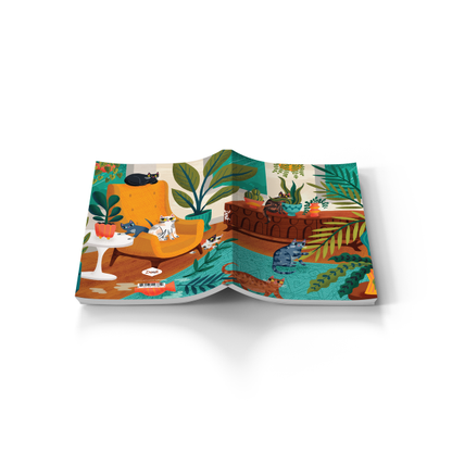 Cats Up To No Good Soft Touch Layflat Journal