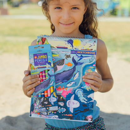 Under the Sea Jumbo Double Color Pencil Set with Sharpener