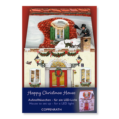 Mini Christmas House Lanterns Advent Calendar Card
