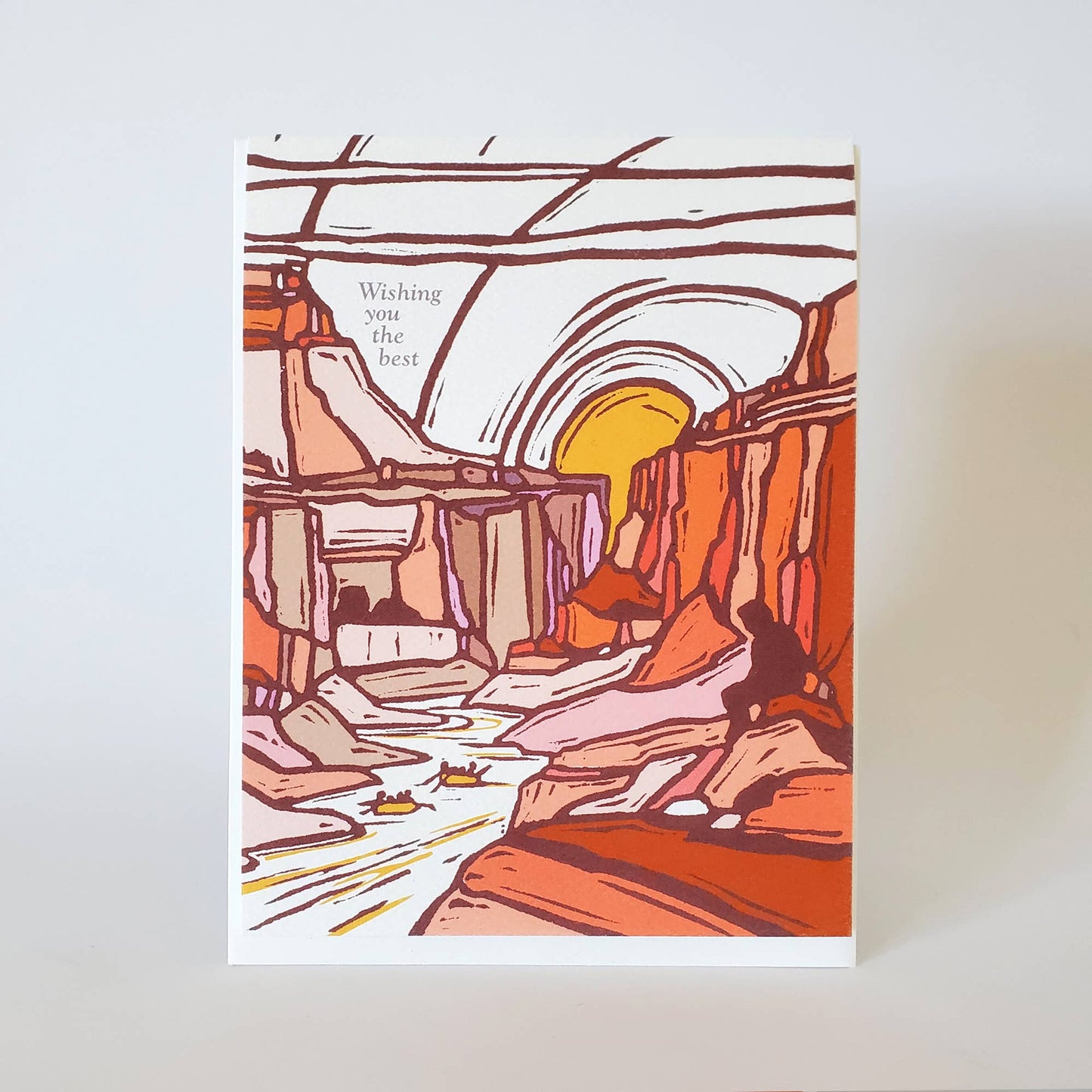 Desert Canyon River Rafting Good Luck Card