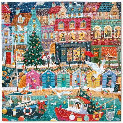 English Seaside Christmas 1000 Piece Puzzle