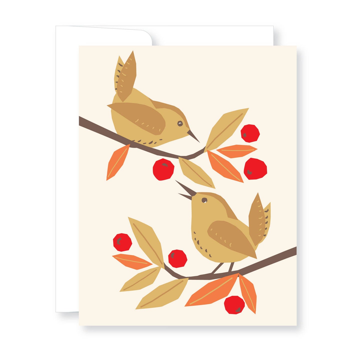Berry Sharing Wrens Thanksgiving Card