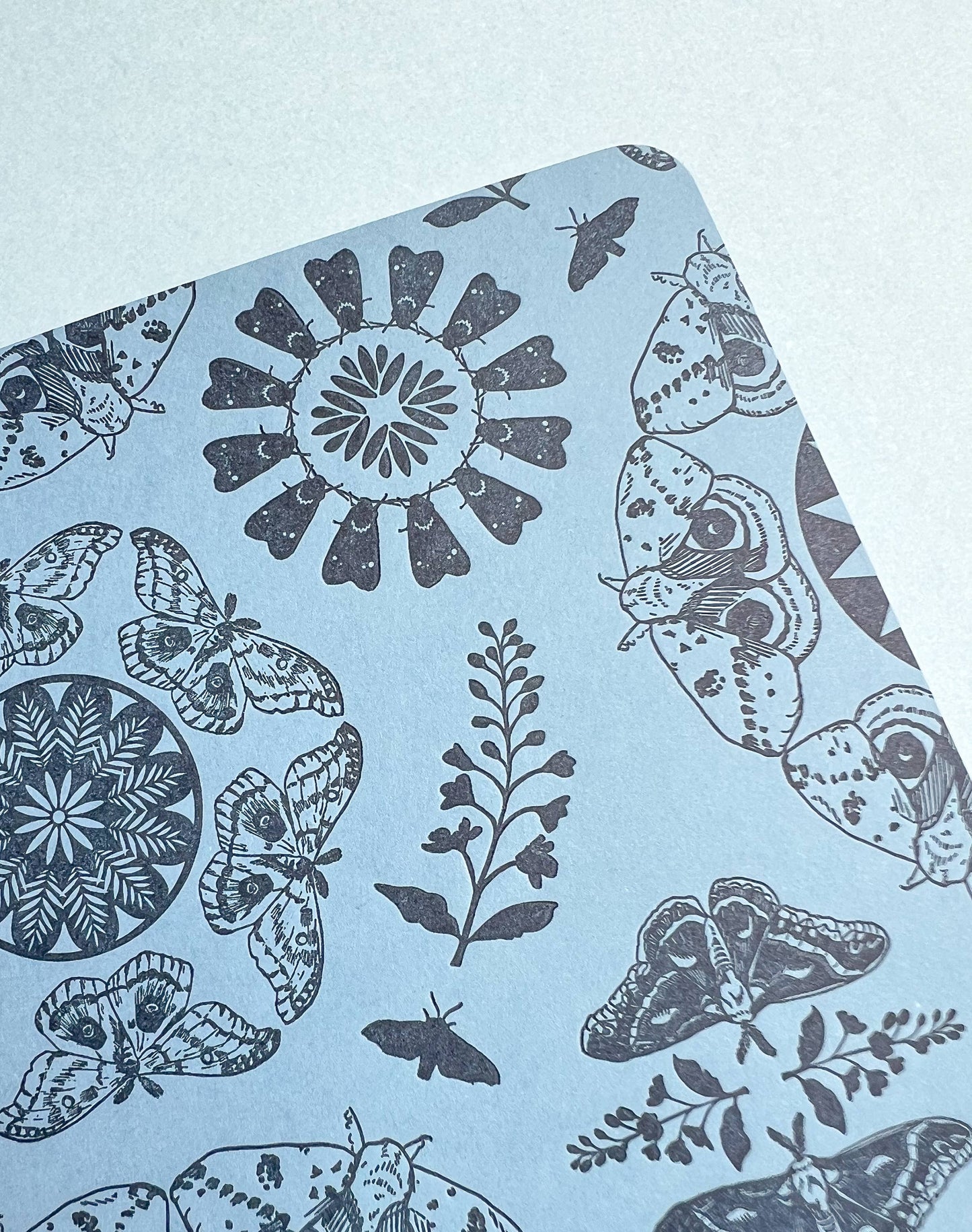 Moth Pattern Extra Large Notebook Journal