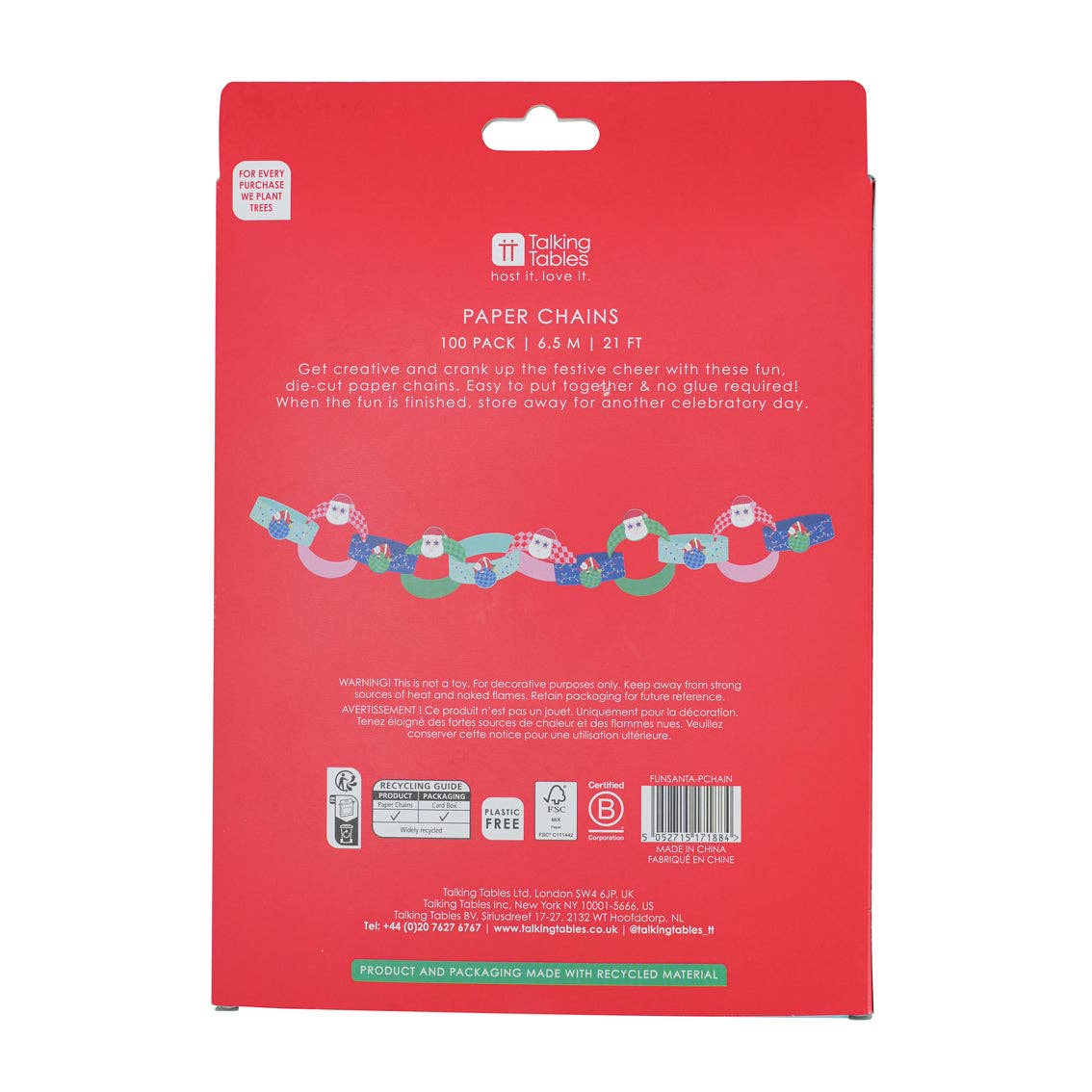 Fun Guy Santa Paper Chains Christmas Craft