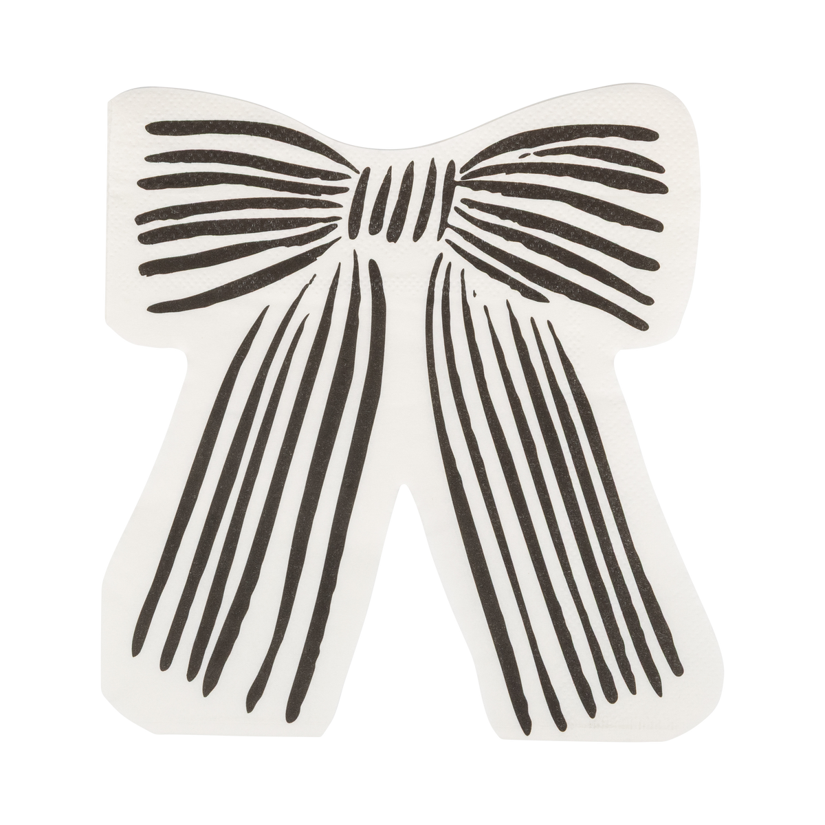 Black & Cream Bow Shaped Lunch Napkins