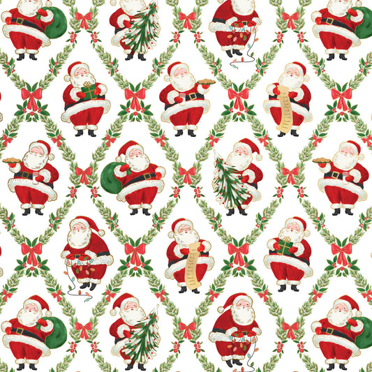 Classic Santa Gift Wrap Paper, 2 Rolls